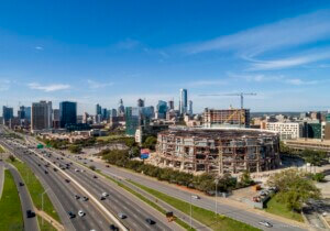 view of austin skyline in distance