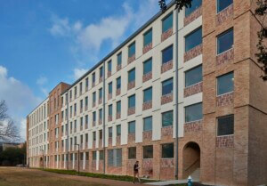exterior view of Barkow Leibinger’s Hanszen Hall
