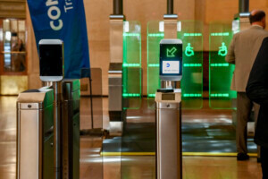 view of new subway turnstile