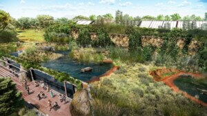 rendering of an East African habitat at Brookfield Zoo