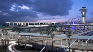 People mover at Los Angeles International Airport (LAX) in California