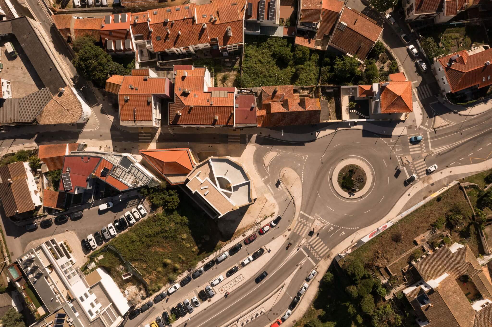 aerial view of the building site in Portugal