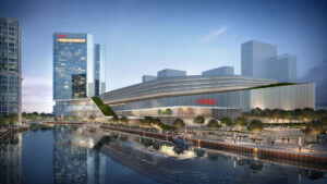 rendering of Bally's Casino Chicago by HKS Architects