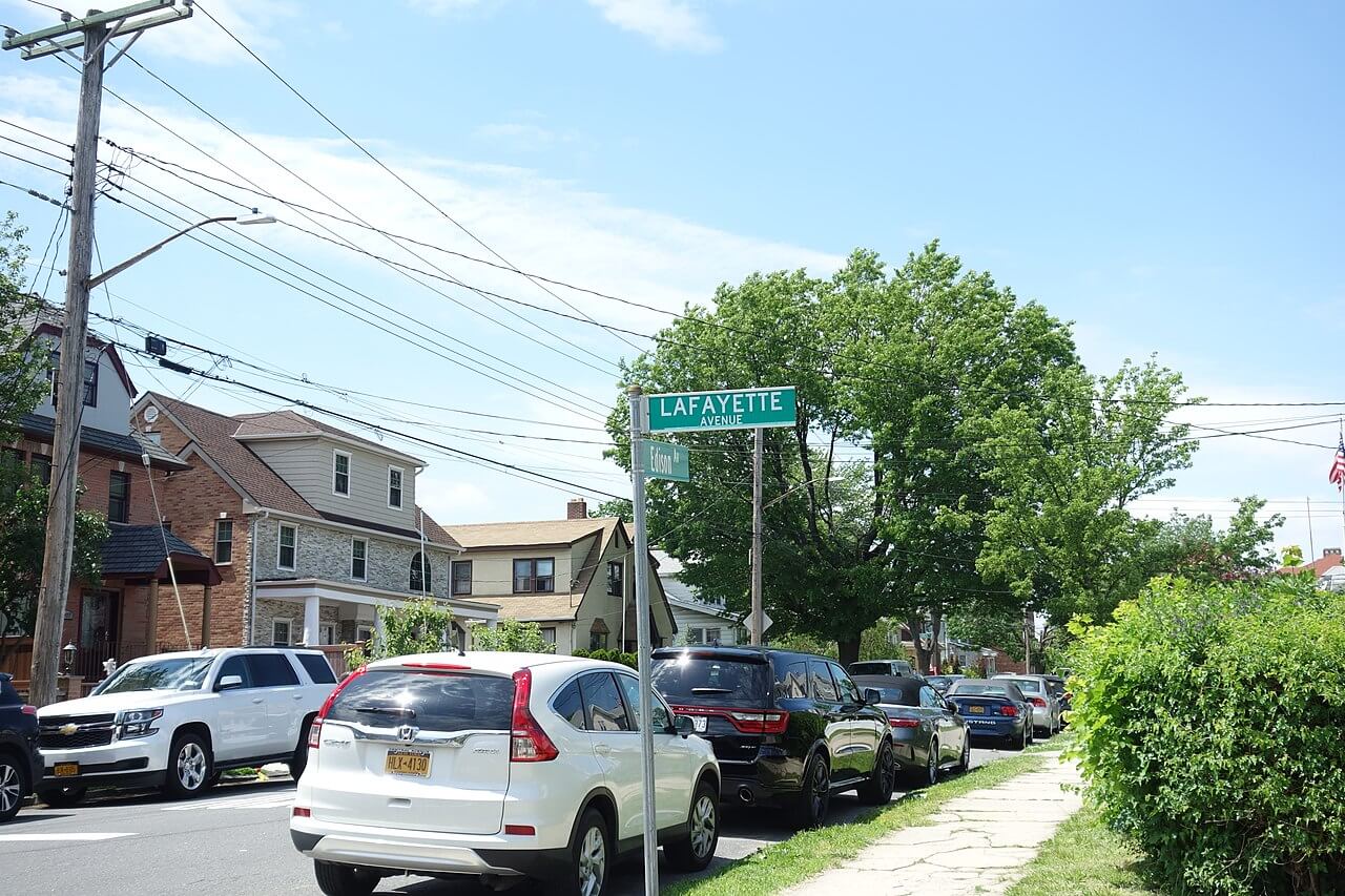 Street in Throggs Neck where the development is more suburban