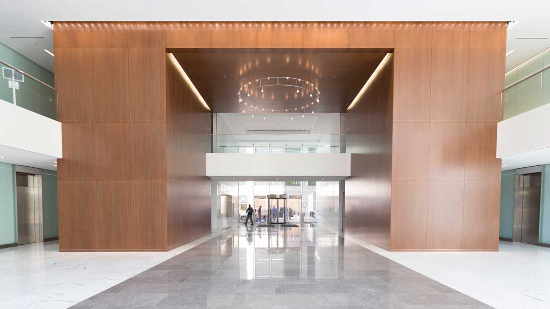 existing lobby at 100 Congress