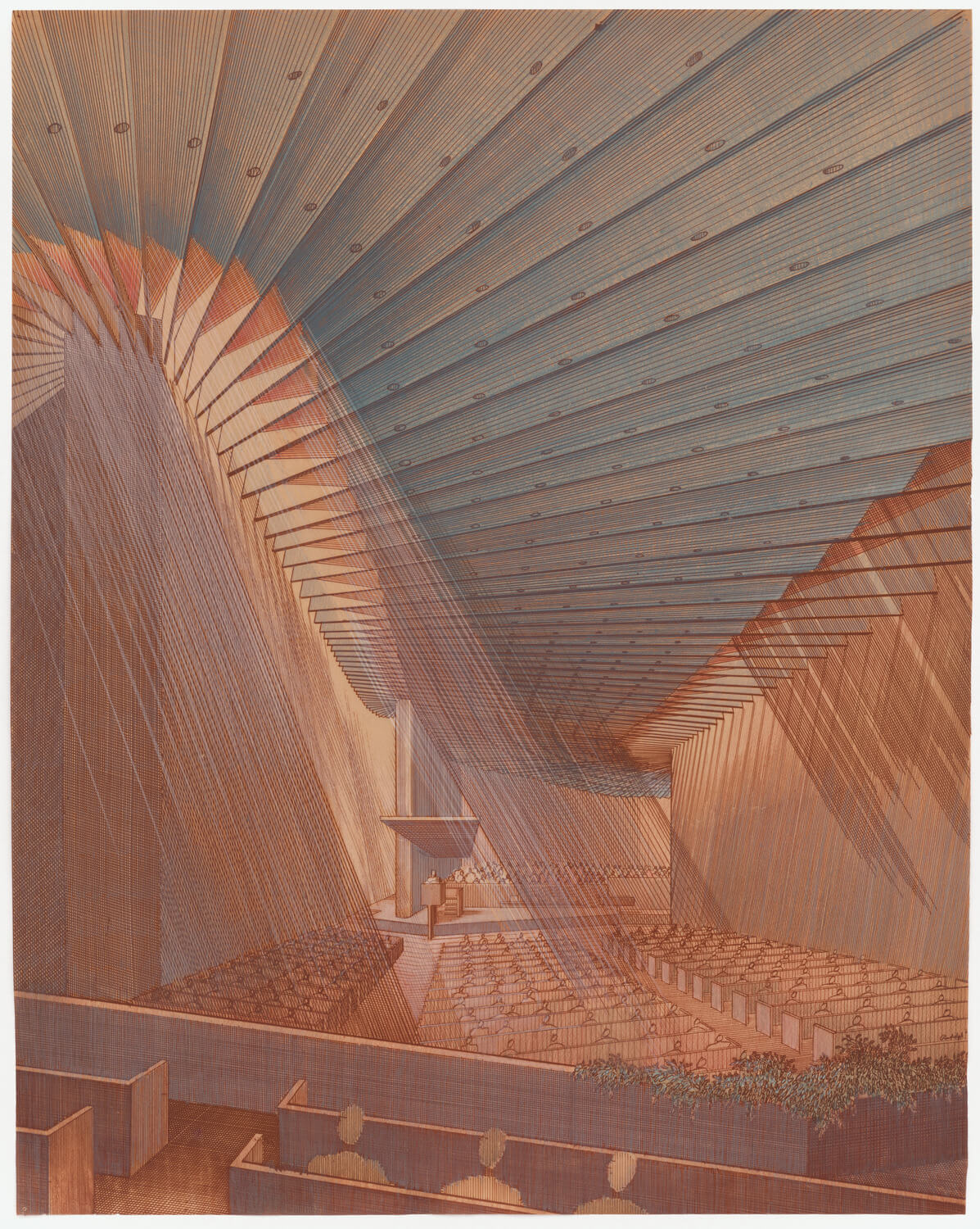 Interior perspective of Tuskegee Institute Chapel